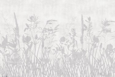 GIN2201ST - Grigio | Carta da parati botanica design moderno